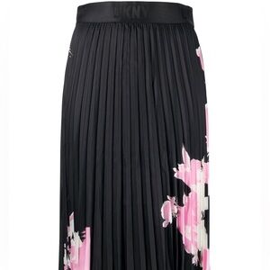 dkny pleated black skirt